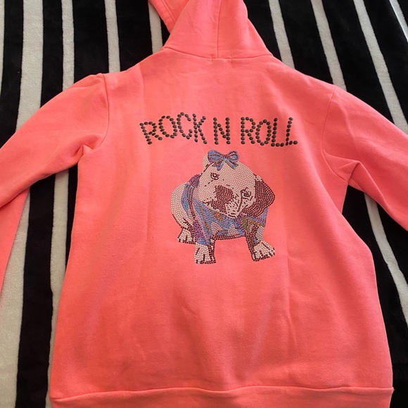 Butter Tops - Butter Vibrant Pink Rock N Roll Dog Hoodie